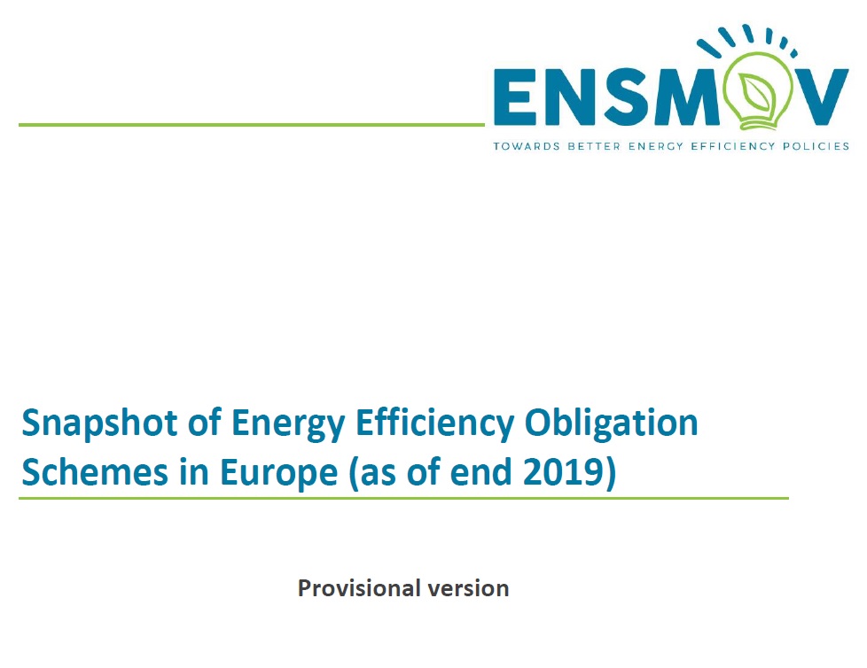 Snapshot of Energy Efficiency Obligation Schemes in Europe