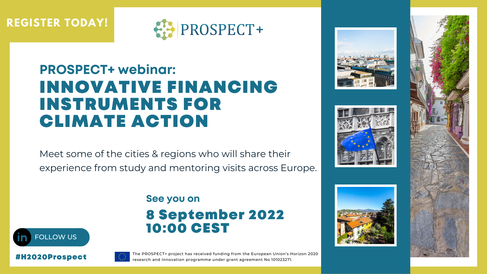 2nd PROSPECT+ webinar on innovative financing instruments for climate action!