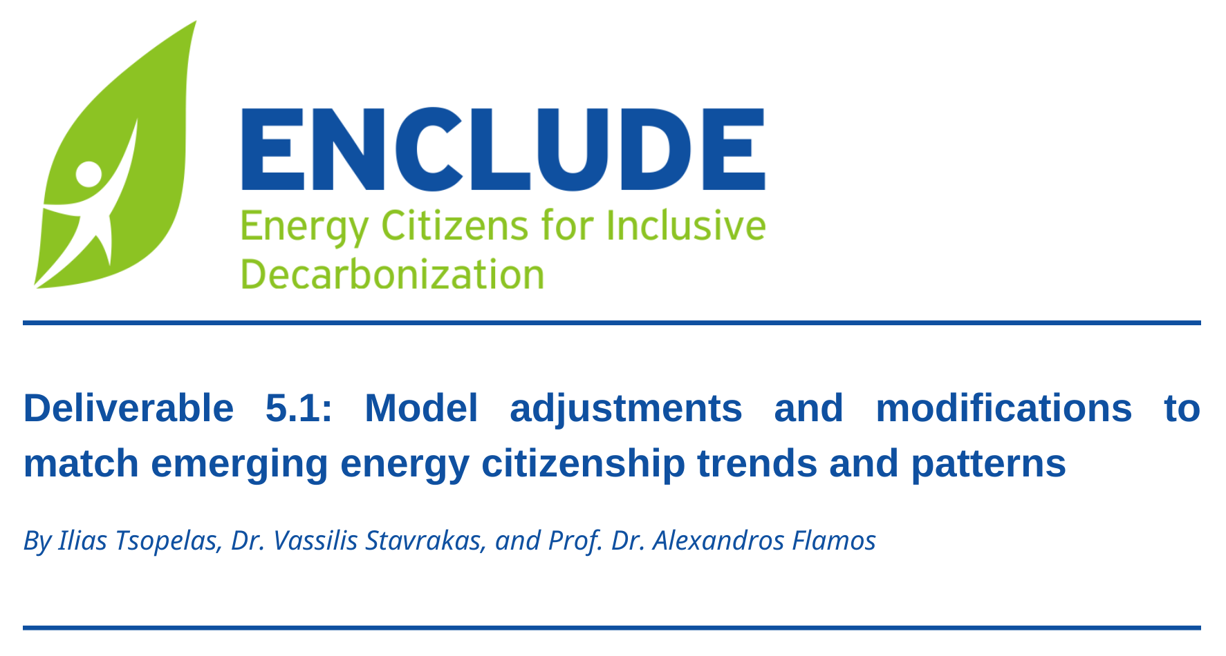 New ENCLUDE report: What are the emerging energy citizenship trends and how energy system models can address them?