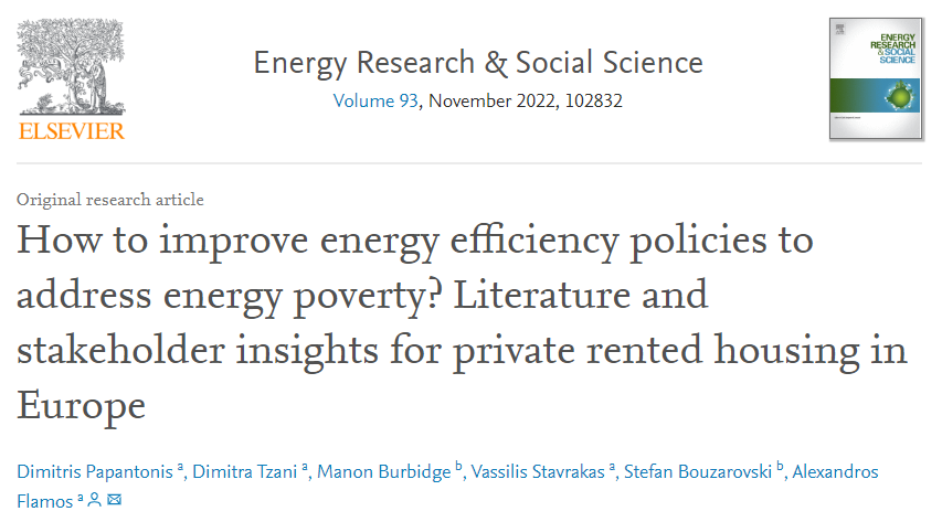 ENPOR paper: How to improve energy efficiency policies to address energy poverty?