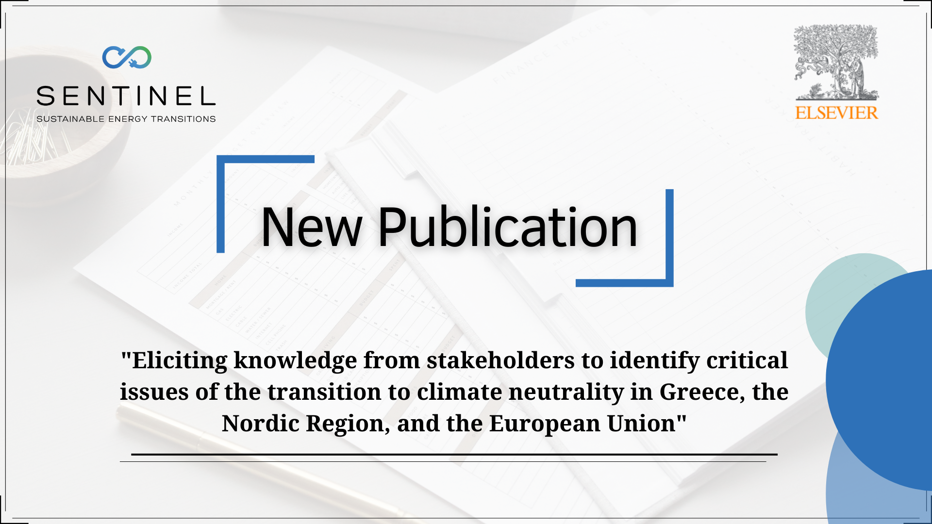 SENTINEL Open Access paper: Stakeholders’ perceptions on the critical issues of the transition to climate neutrality