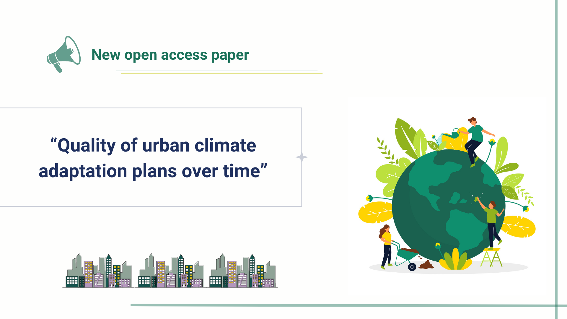 New paper on the quality and improvement of climate adaptation plans in cities and regions!