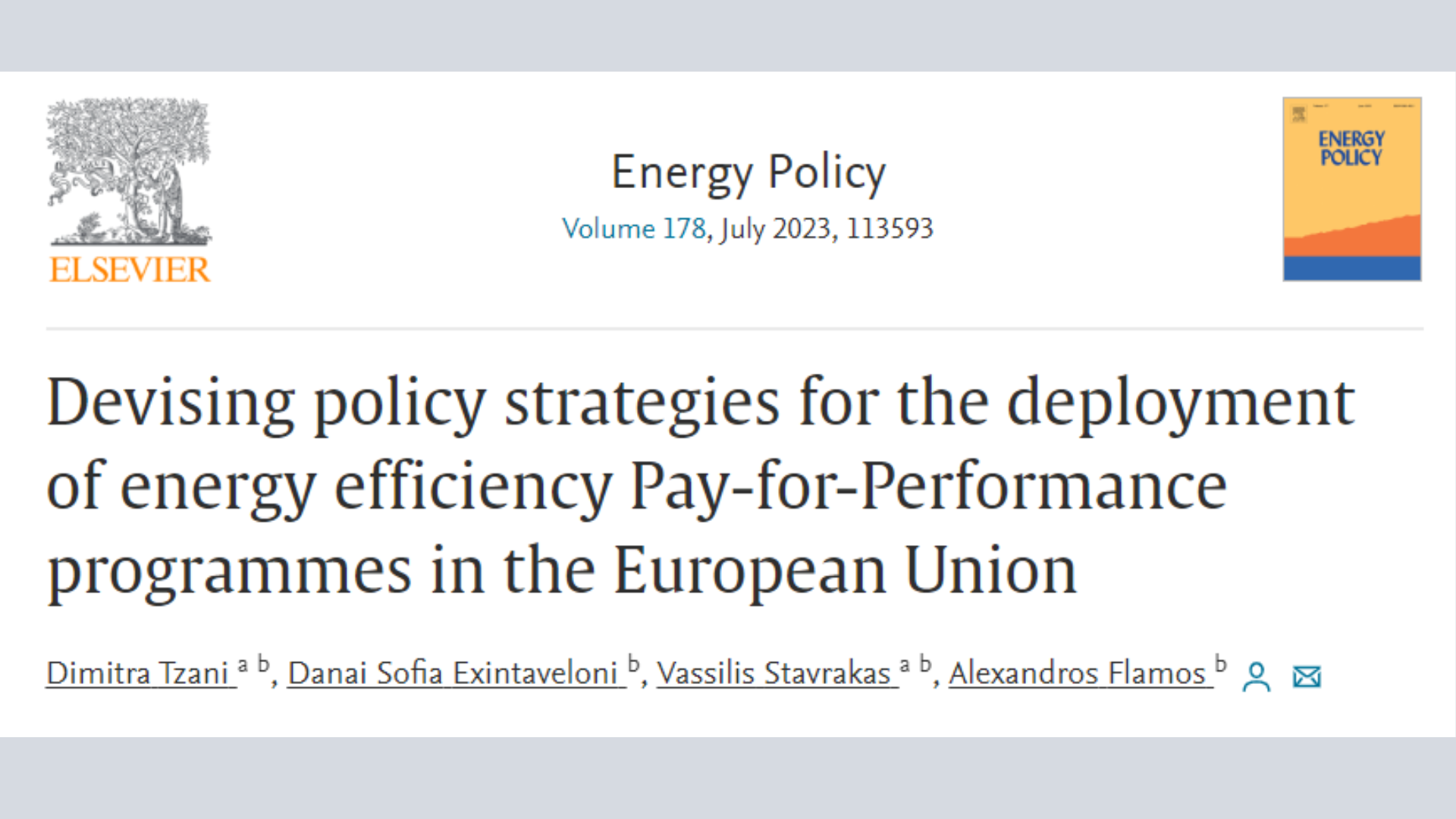 Pay for Performance Programmes for energy efficiency in the European Union: What factors could enable their implementation?