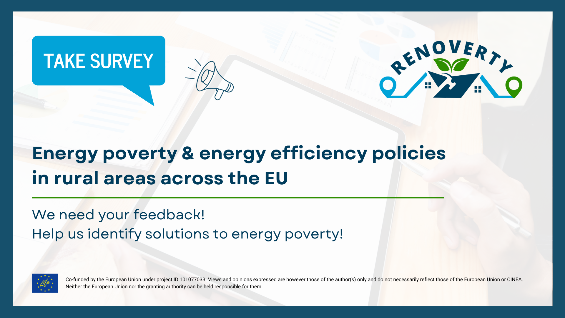 RENOVERTY Survey: Help us identify barriers and solutions to energy poverty in rural areas!