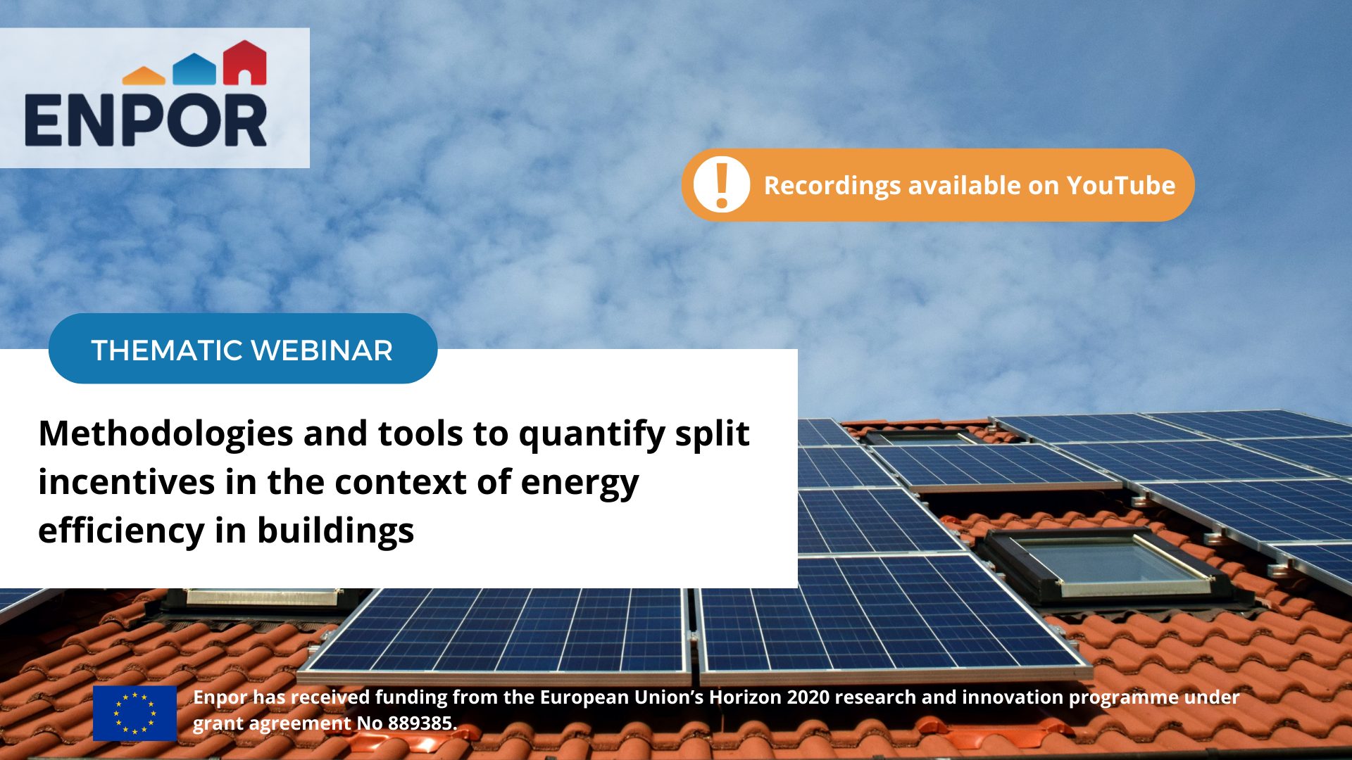 ENPOR thematic webinar: Methodologies and tools to quantify split incentives in the context of energy efficiency in buildings