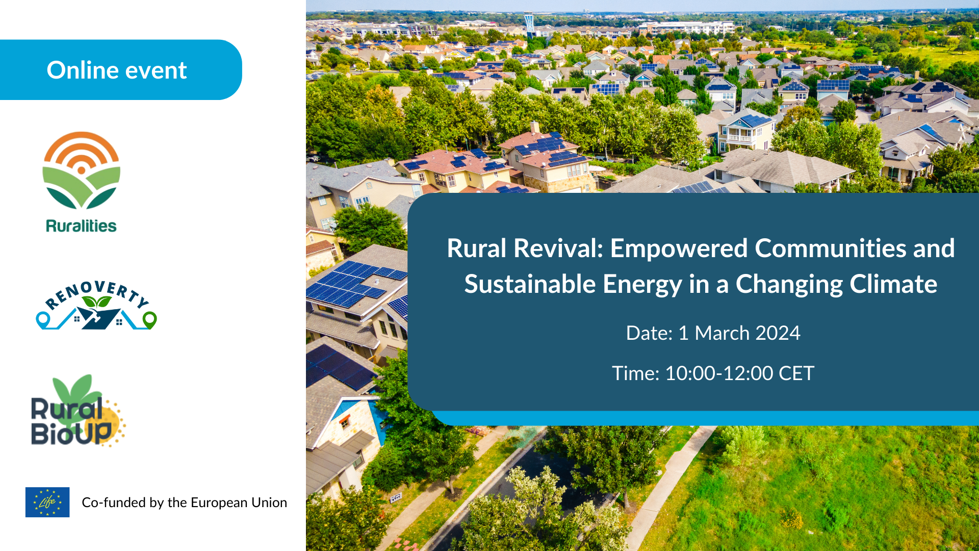 RENOVERTY online event: Rural Revival: Empowered Communities and Sustainable Energy in a Changing Climate