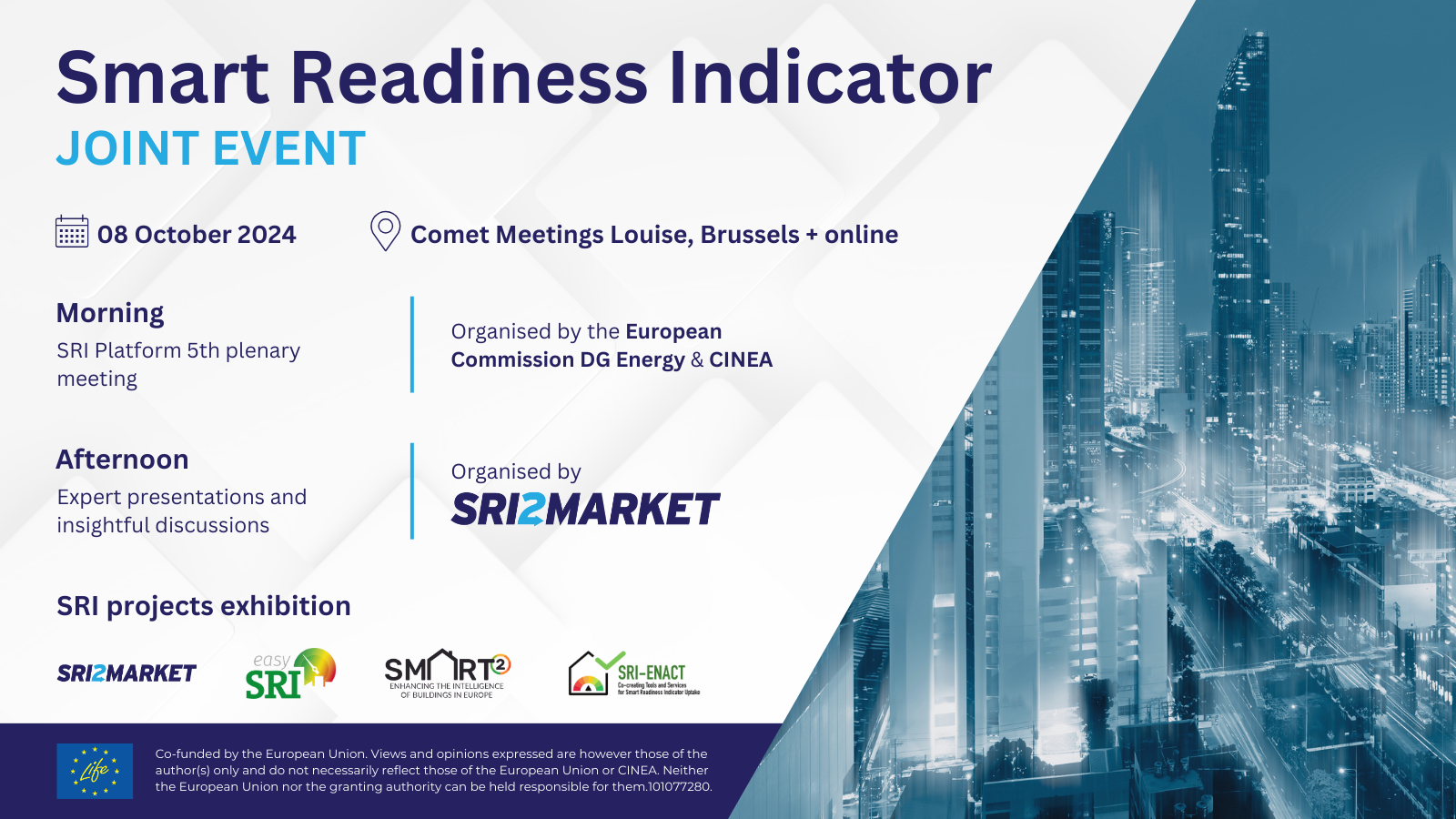 SRI2MARKET: Save the date for the joint event about the Smart Readiness Indicator implementation