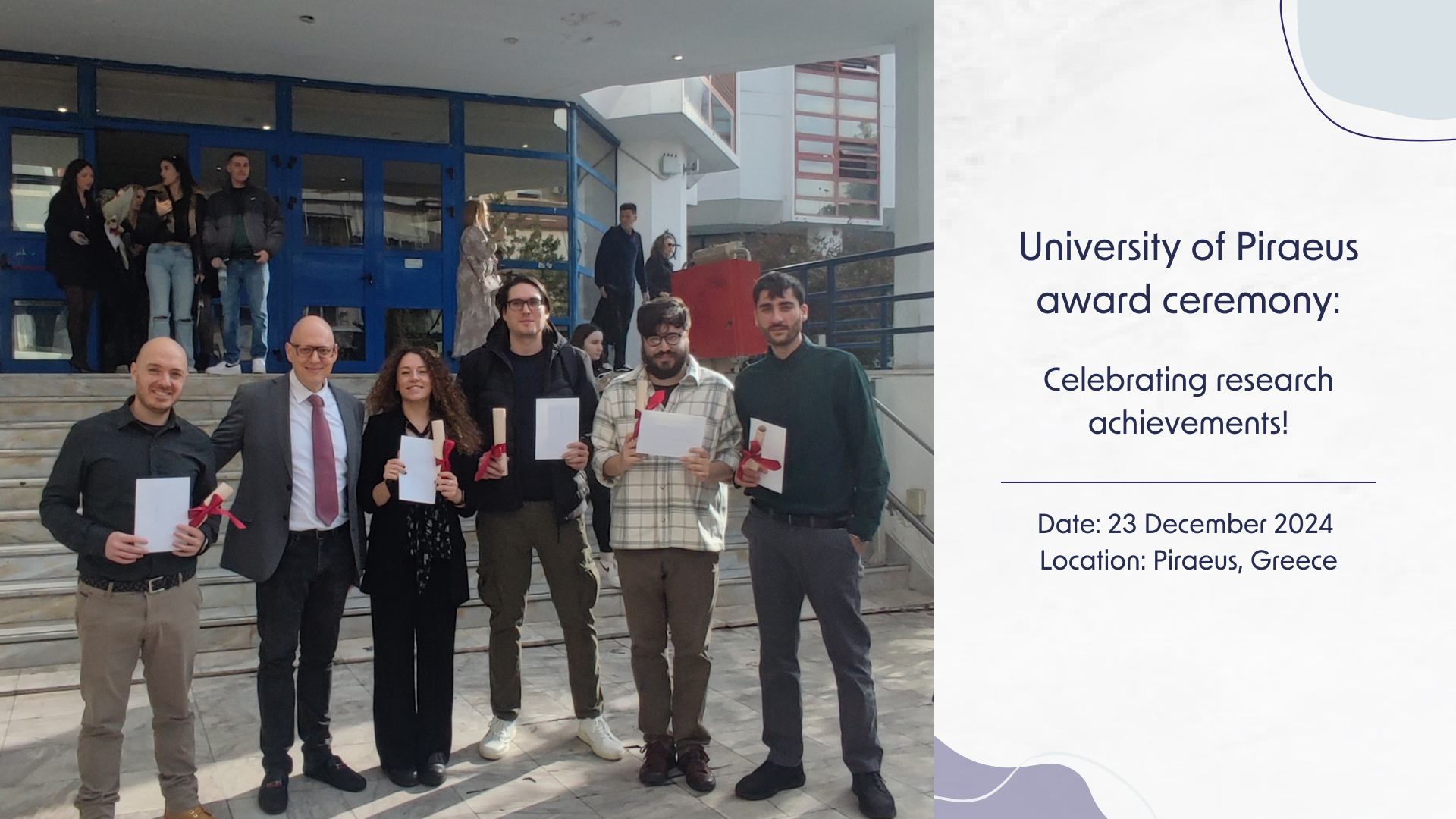 University of Piraeus award ceremony: Celebrating research achievements!